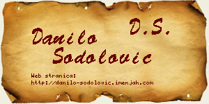 Danilo Šodolović vizit kartica